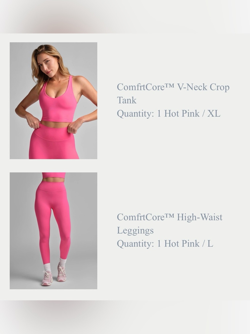 Comfort High-Waist Leggings - Hot Pink
